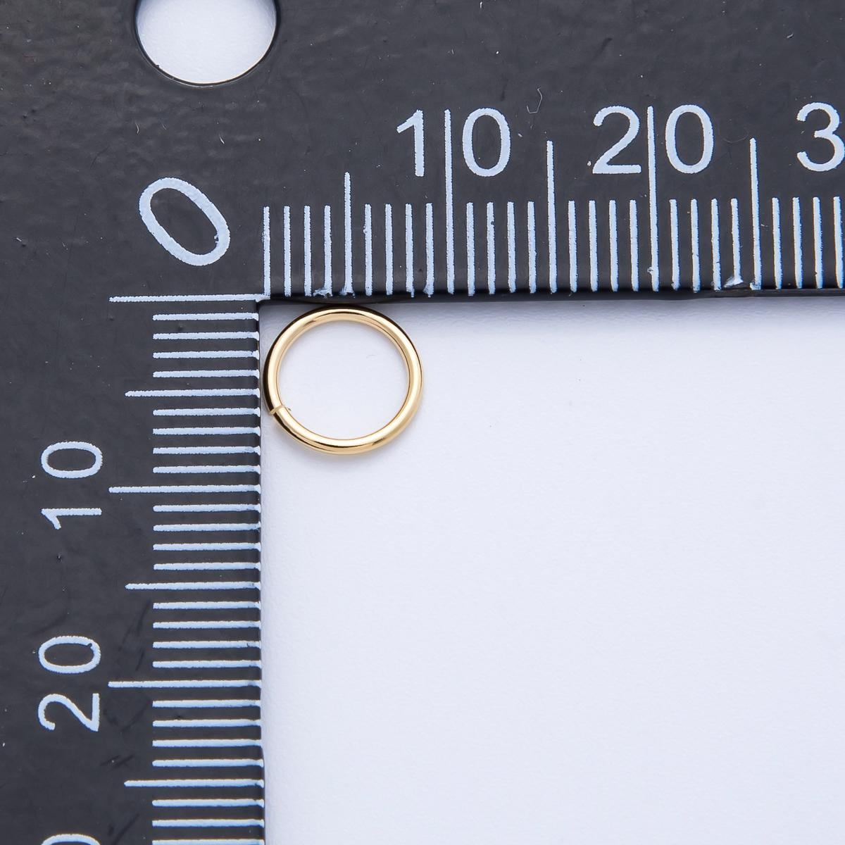 1 Pack 0.8mm x 8mm 18k Gold Filled Jump Ring Connectors for Jewelry Making DIY Supply for custom necklace and bracelet | FINDINGS-00060