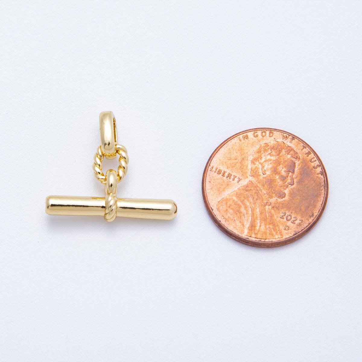 16K Gold Filled 20mm Minimalist Twisted Rope Tube Bar Pendant Minimalist Cable Bar Charm Fine Jewelry Gift DIY Supply | Findings-00046