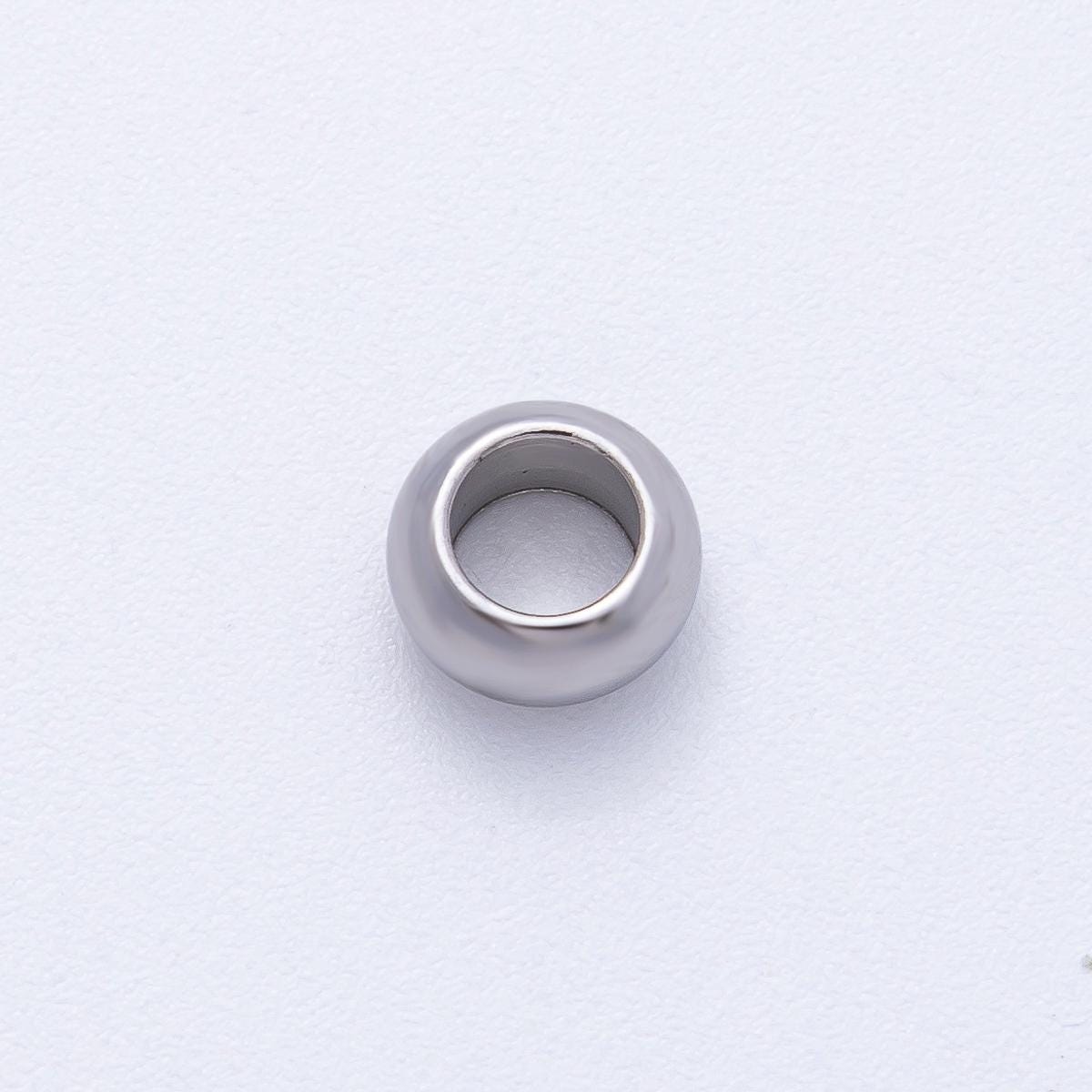 Stainless Steel 7.9mm Minimalist Rondelle Bead Set by 10 Pieces Minimalist Donut Spacer for DIY Jewelry Sleek Modern Finding | Beads-00139