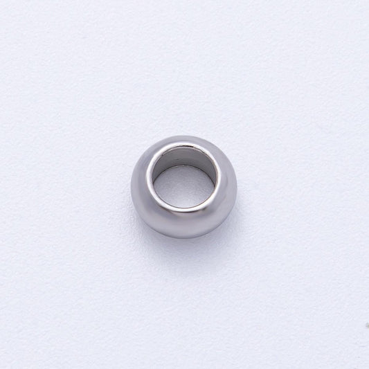 Stainless Steel 7.9mm Minimalist Rondelle Bead Set by 10 Pieces Minimalist Donut Spacer for DIY Jewelry Sleek Modern Finding | Beads-00139