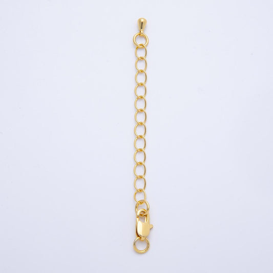 18k gold filled 75mm Necklace Extender Adjustable Extension Chain with Lobster Clasp DIY Jewelry Component for necklace | FINDINGS-00078