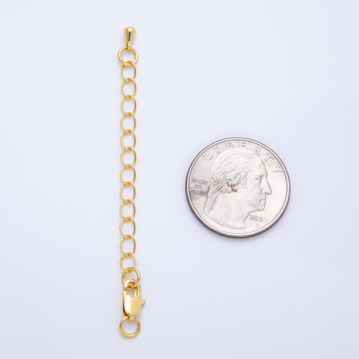 18k gold filled 75mm Necklace Extender Adjustable Extension Chain with Lobster Clasp DIY Jewelry Component for necklace | FINDINGS-00078