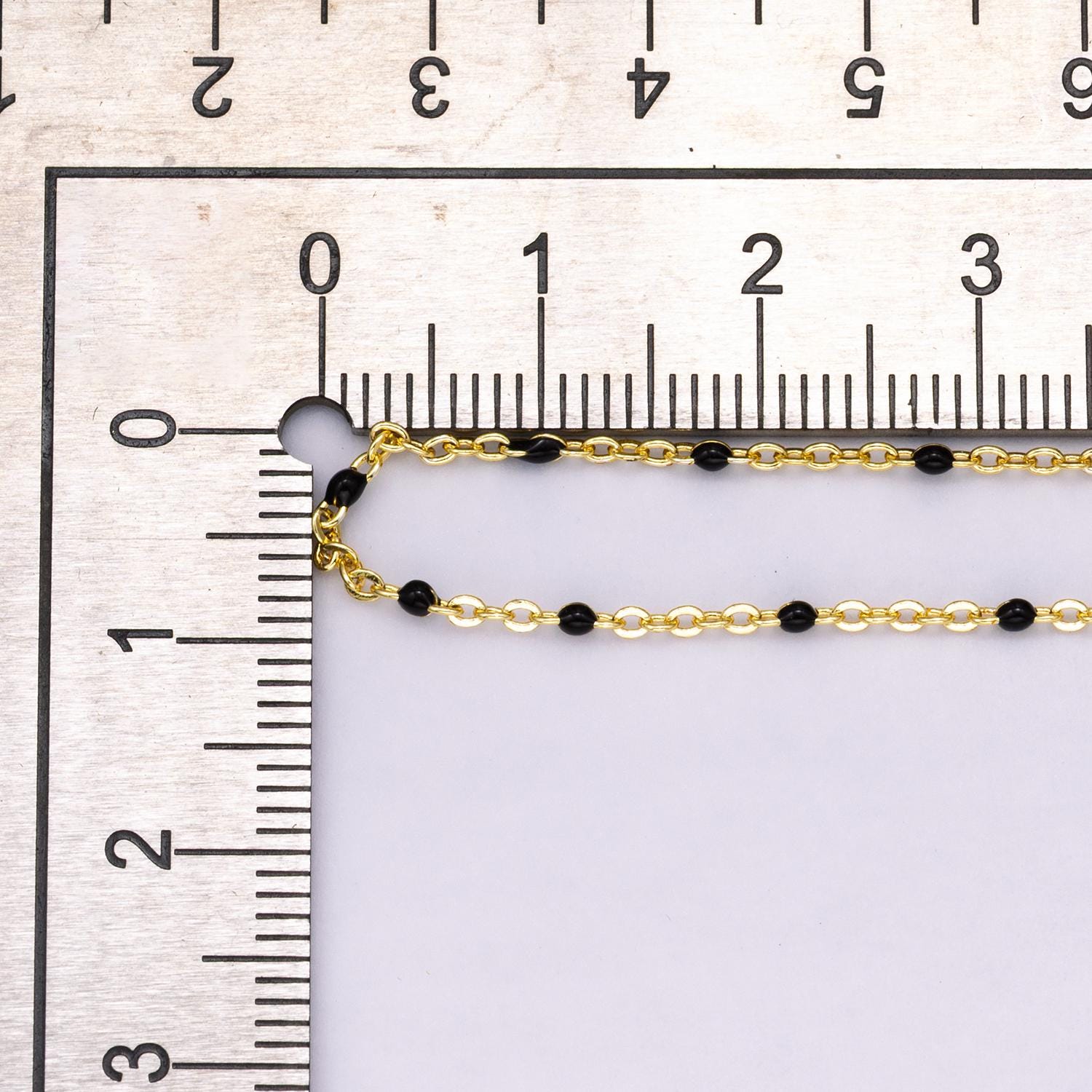 Satellite Black Enamel Chain by the Yard 16k Golf Filled Roll | Roll-1866
