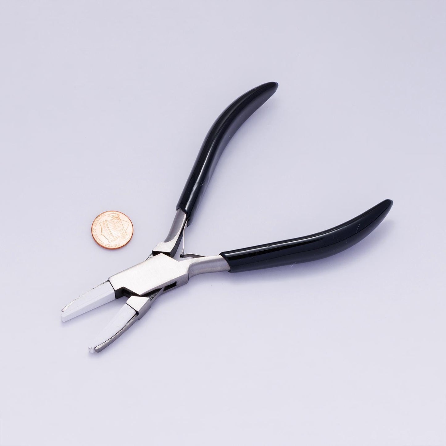 Basic Flat Nose Pliers, Jewelry Making Tools Blue Ergonomic Grip Handles Return Leaf Spring SP-056
