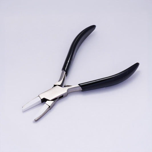 Basic Flat Nose Pliers, Jewelry Making Tools Blue Ergonomic Grip Handles Return Leaf Spring SP-056