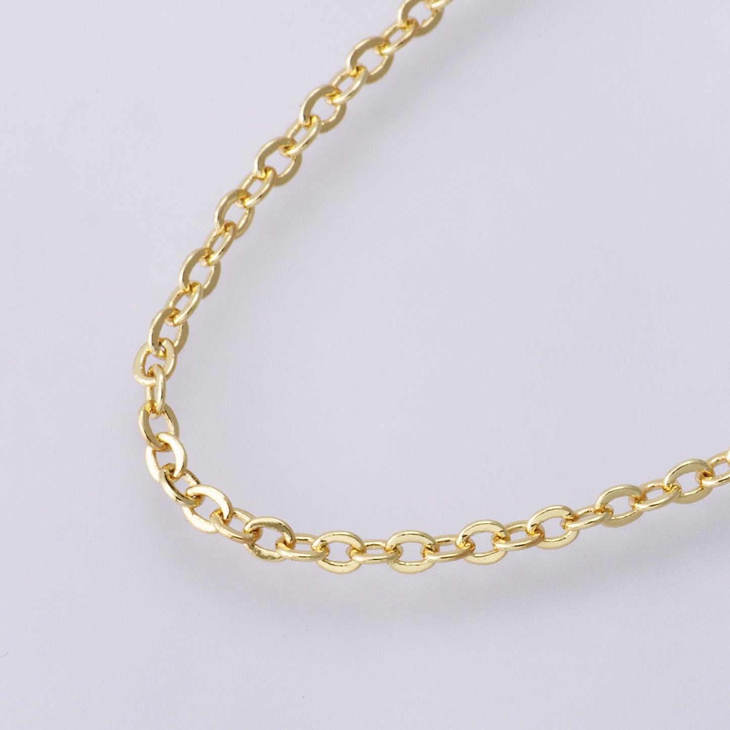 14K Gold Filled 1.2mm Dainty Cable Chain 16.5 Inch Layering Chain Necklace | WA-4170