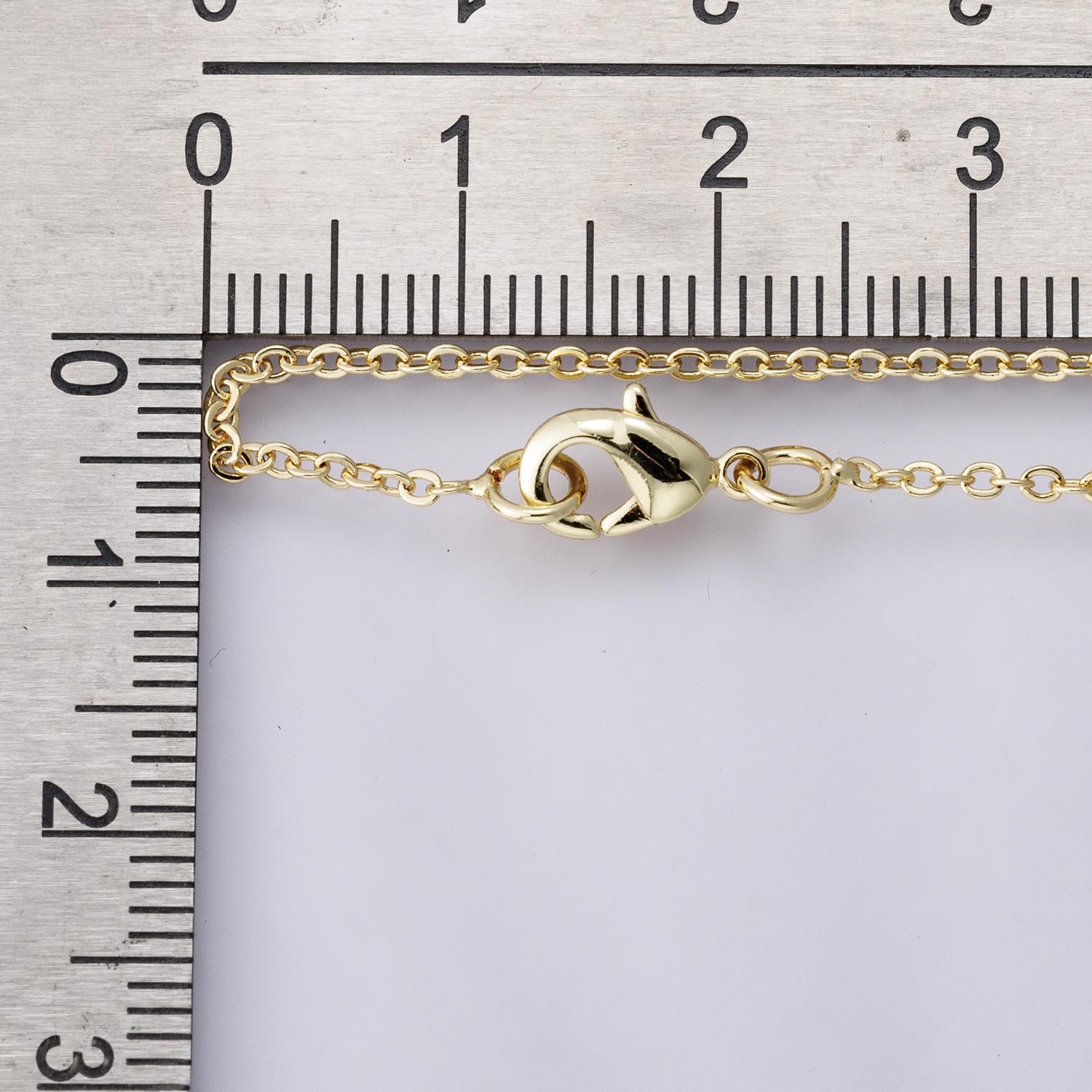 14K Gold Filled 1.2mm Dainty Cable Chain 16.5 Inch Layering Chain Necklace | WA-4170