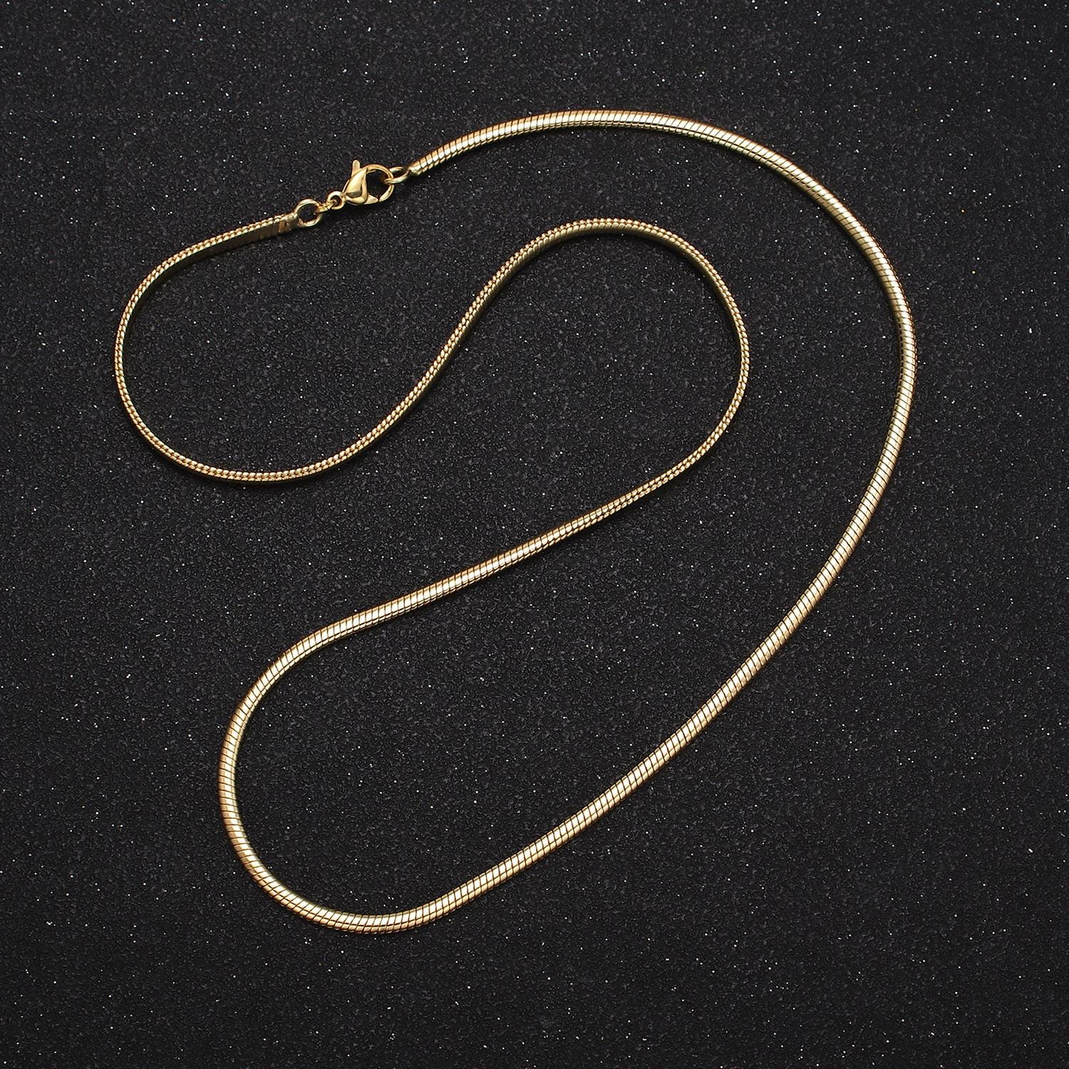 14K Gold Filled 2.2mm Cocoon Snake 18 Inch, 20 Inch Chain Necklace | WA-1880 WA-1881