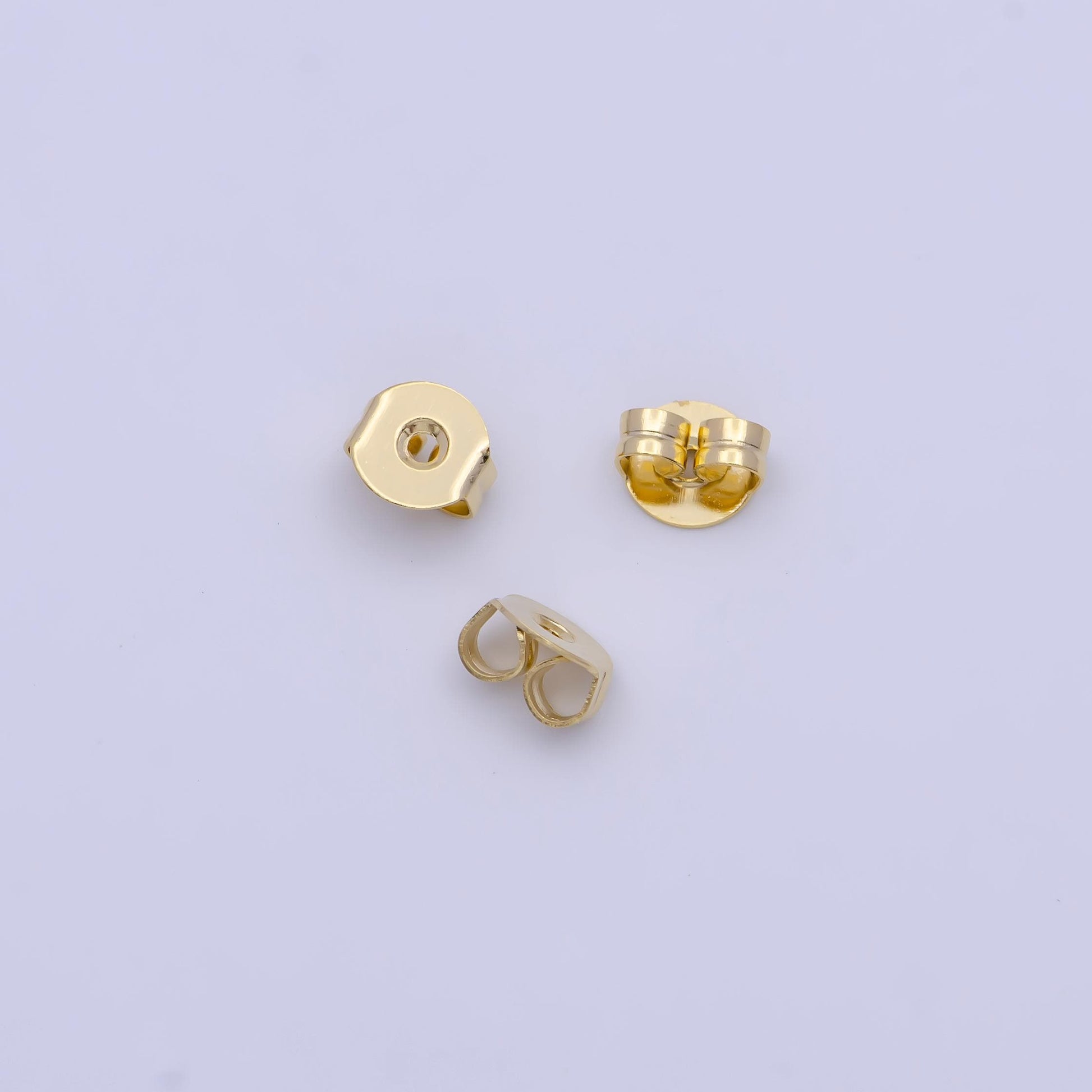 20 Pieces Gold 3mm, 5mm Minimalist Double Loop Butterfly Earring Backings Jewelry Supply | SP-1557 SP-1558