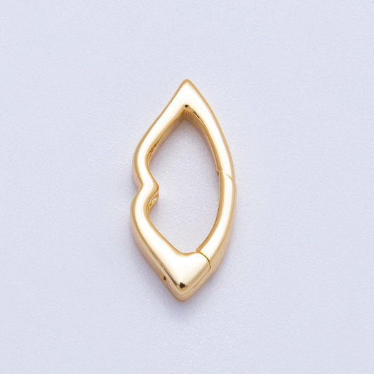 18k Gold Filled Push Door Snap Clasp Elegant Interchangeable Jewelry Connector for Necklaces & DIY Designs | FINDINGS-00119