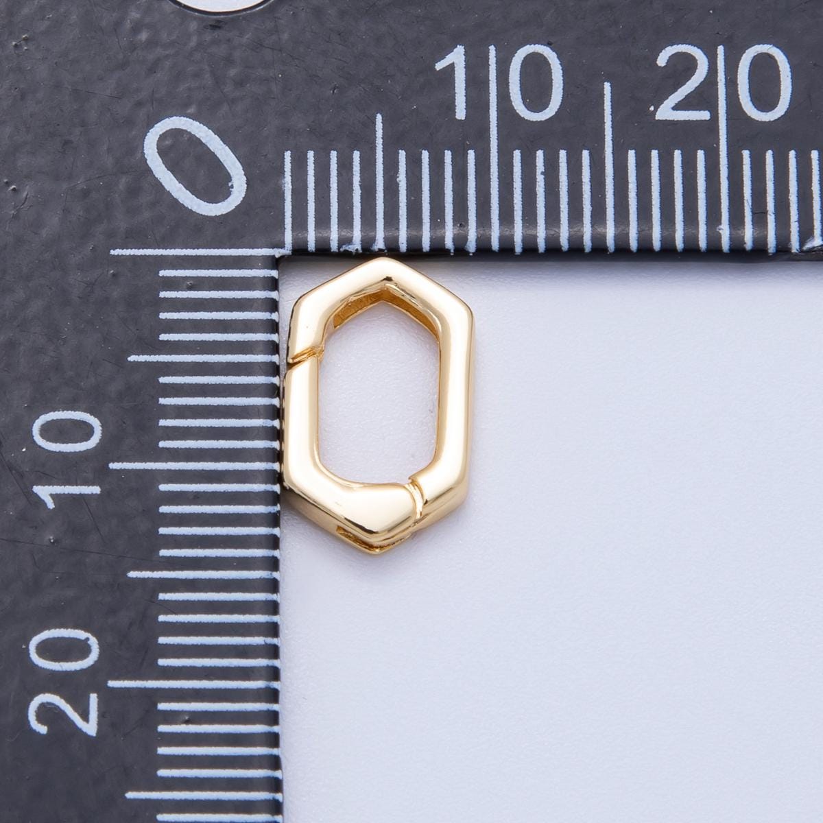 18k Gold Filled Hexagon Carabiner Clasp Spring Gate Connector Closure DIY Jewelry Making Finding custom Necklace & Bracelet | FINDINGS-00122