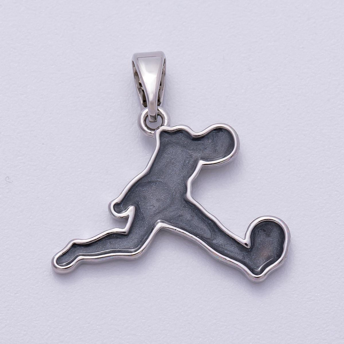 16k Gold Filled 15mm Running Silhouette Figure Pendant Soccer Athlete Charm DIY Jewelry Supply for Sports Necklace Bracelet | CHARMS-00490