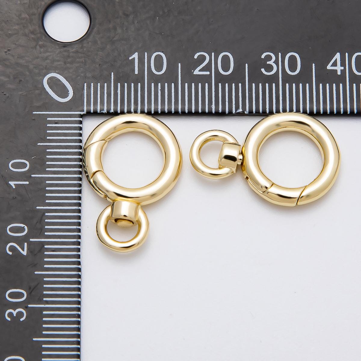 Dainty Clasp wholesale swivel push spring ring 16k gold Filled for Bag Charm Jewelry Making Supply Findings-00140