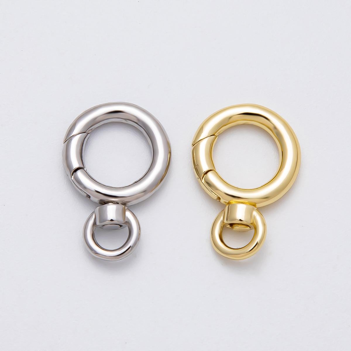 Dainty Clasp wholesale swivel push spring ring 16k gold Filled for Bag Charm Jewelry Making Supply Findings-00140