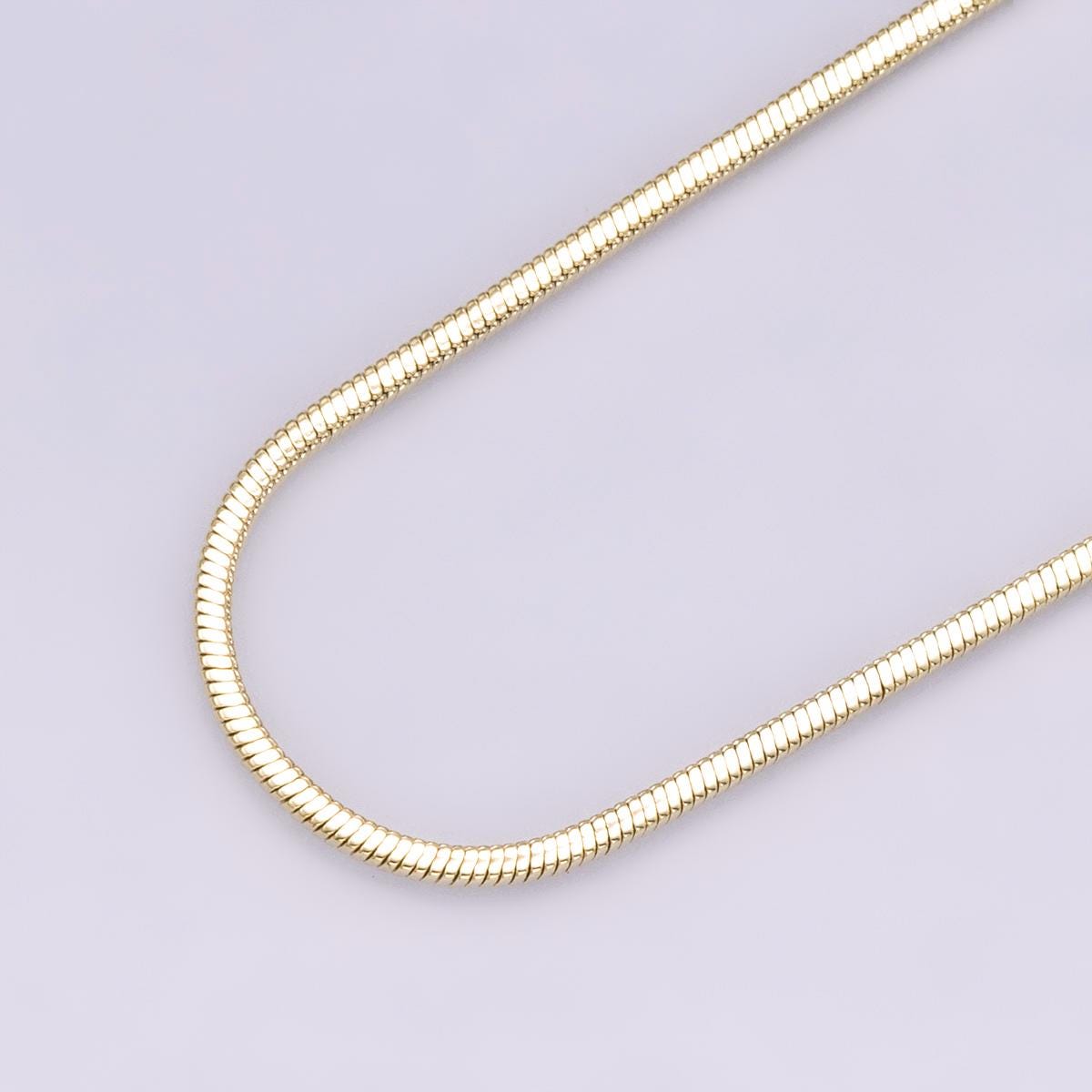 14k Gold Filled thin mini round snake herringbone chain necklaces 1mm waterproof gold jewelry minimalist layered necklace 20 inch WA-4286