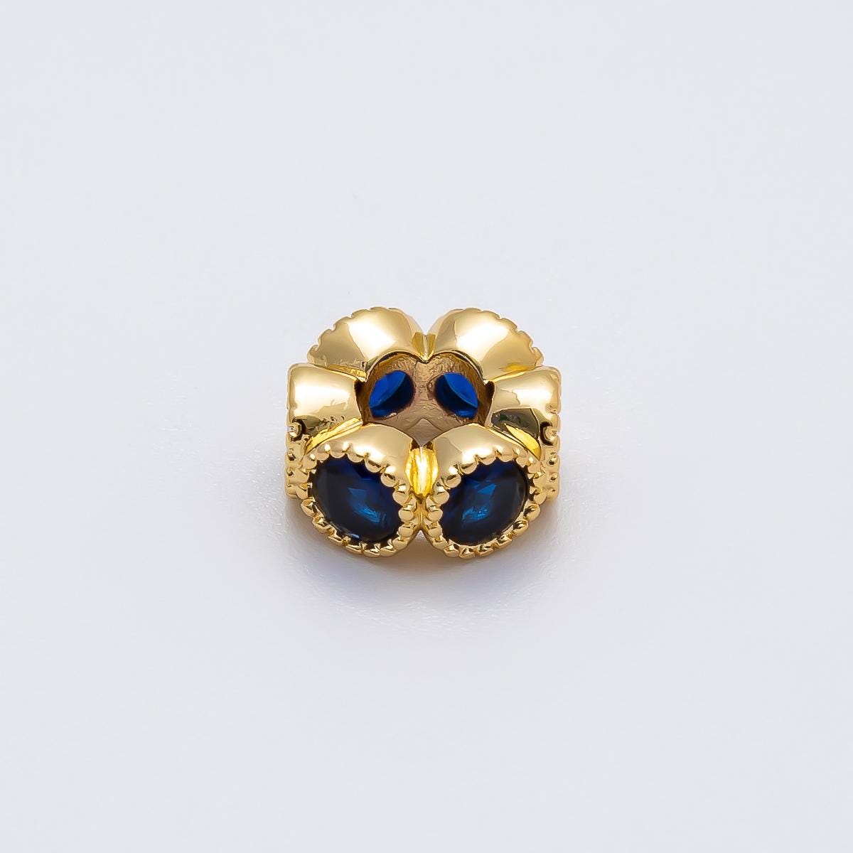 16k Gold Filled 10.7mm Birthstone Spacer Beads CZ Marquise Flower Bead Colorful Gemstone for Necklaces or Bracelets DIY Supply | BEADS-00196