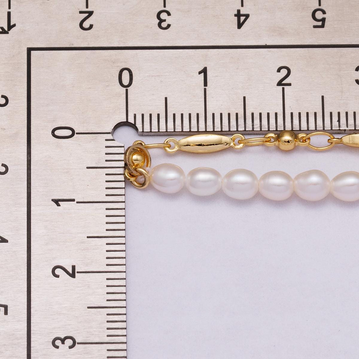 24k Gold Filled 16 inch Half Shell Pearl Half Chain Asymmetrical Celestial Layering Necklace Minimalist Jewelry Gift for Her | WA-04279