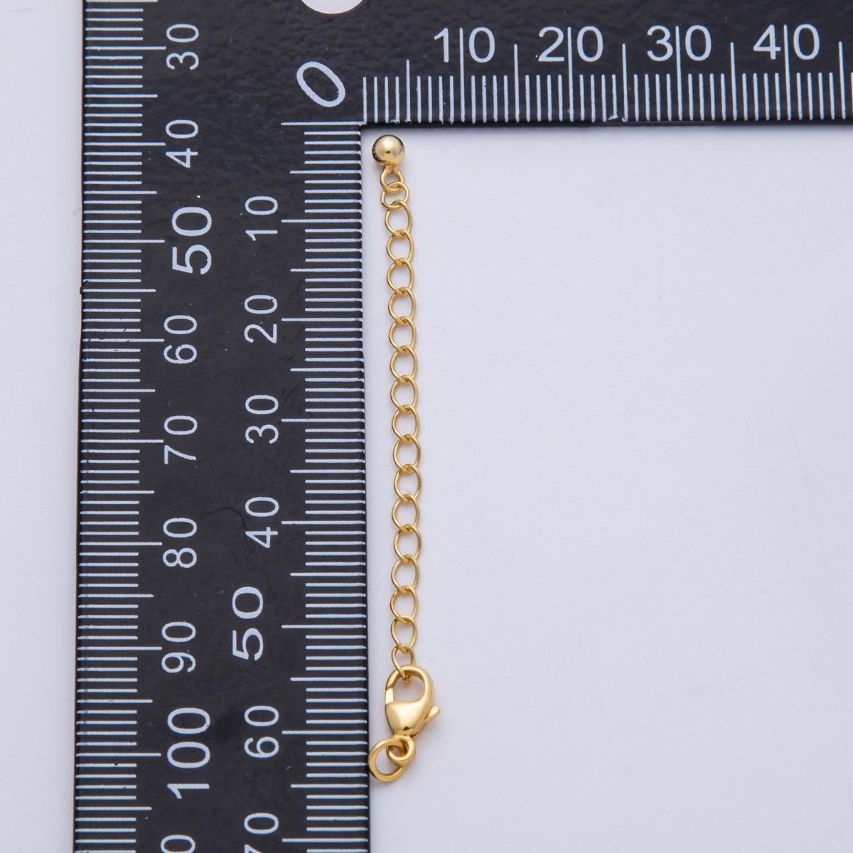 S925 Sterling Silver 2.5mm Minimalist Lobster Clasps 2.5 Inch Extender Ball Closure Findings Adjustable Jewelry for necklace | SL-00712