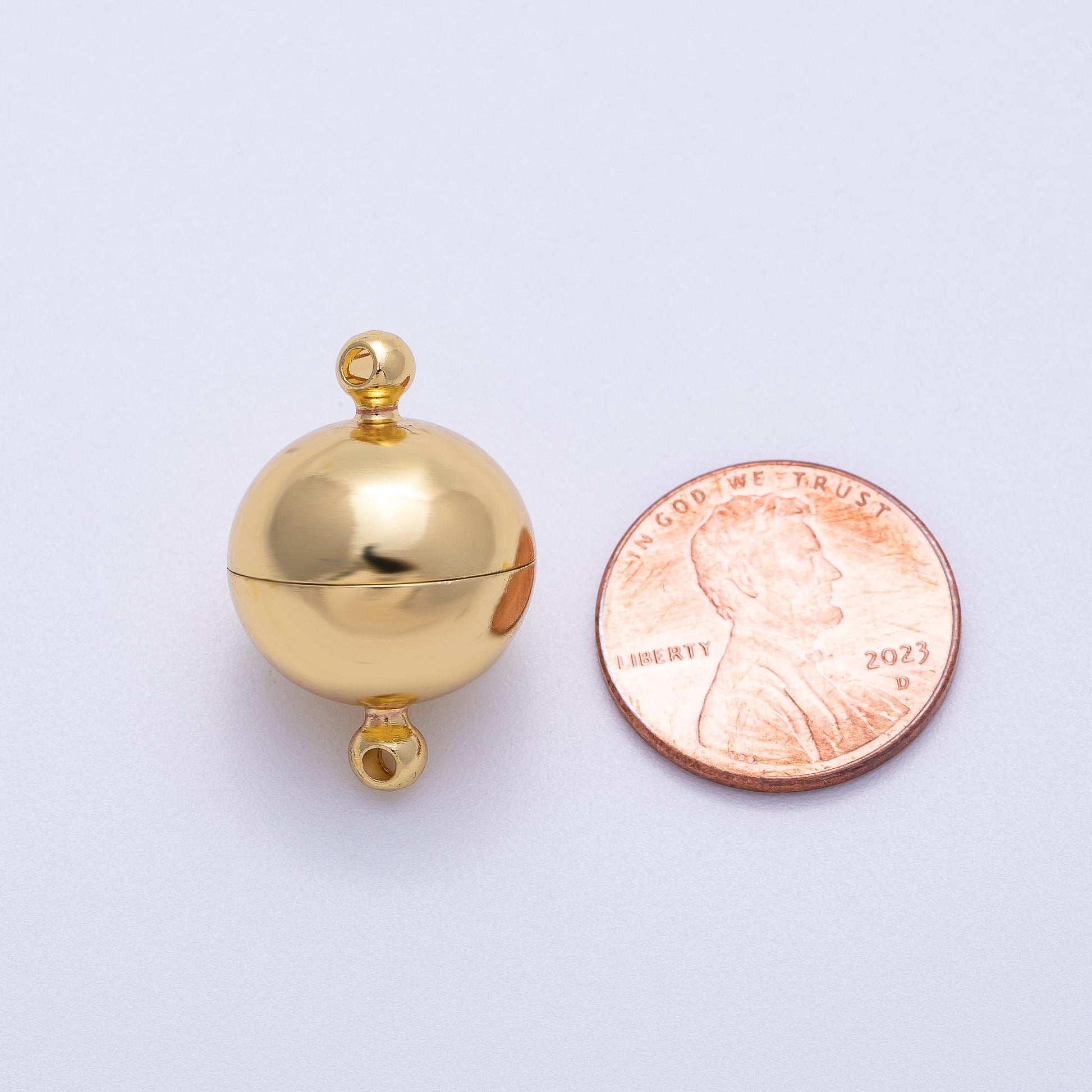 Big 24K Gold Filled magnetic jewelry clasp gold Ball clasp dainty Round style clasp for jewelry making findings FINDINGS-153