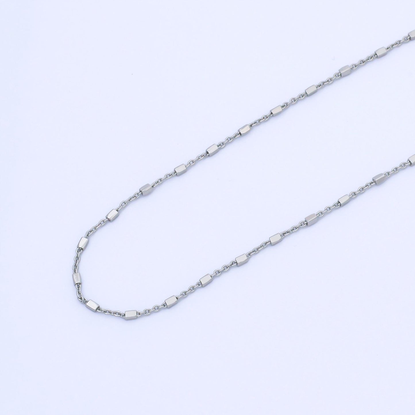24K Gold Filled 1.3mm Tube Beads Satellite Chain 18 Inch Necklace | WA-01601