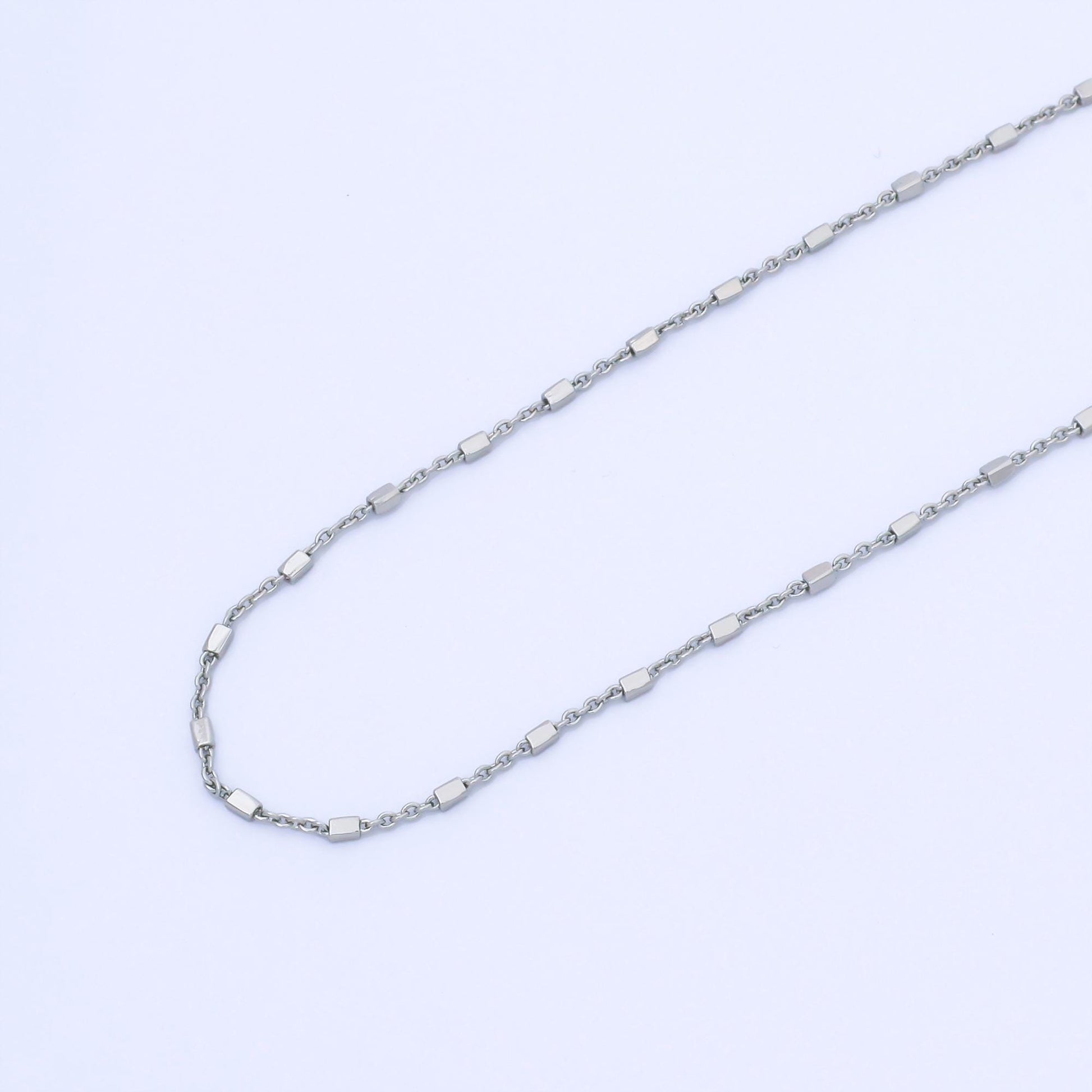 24K Gold Filled 1.3mm Tube Beads Satellite Chain 18 Inch Necklace | WA-01601