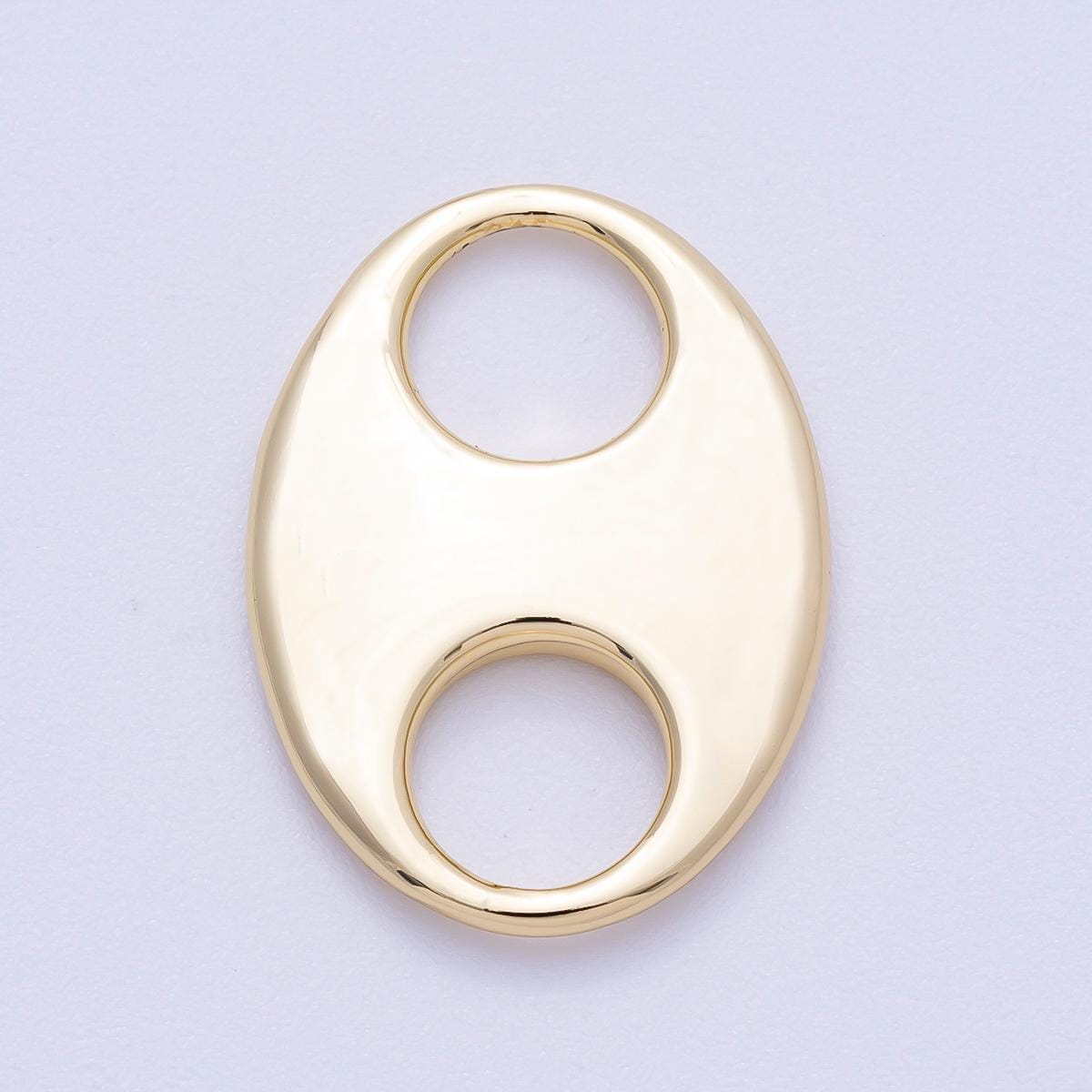 16K Gold Filled 30mm Minimalist Mariner Anchor Link Findings Chunky Oval Connector DIY Necklace Component | Findings-00138