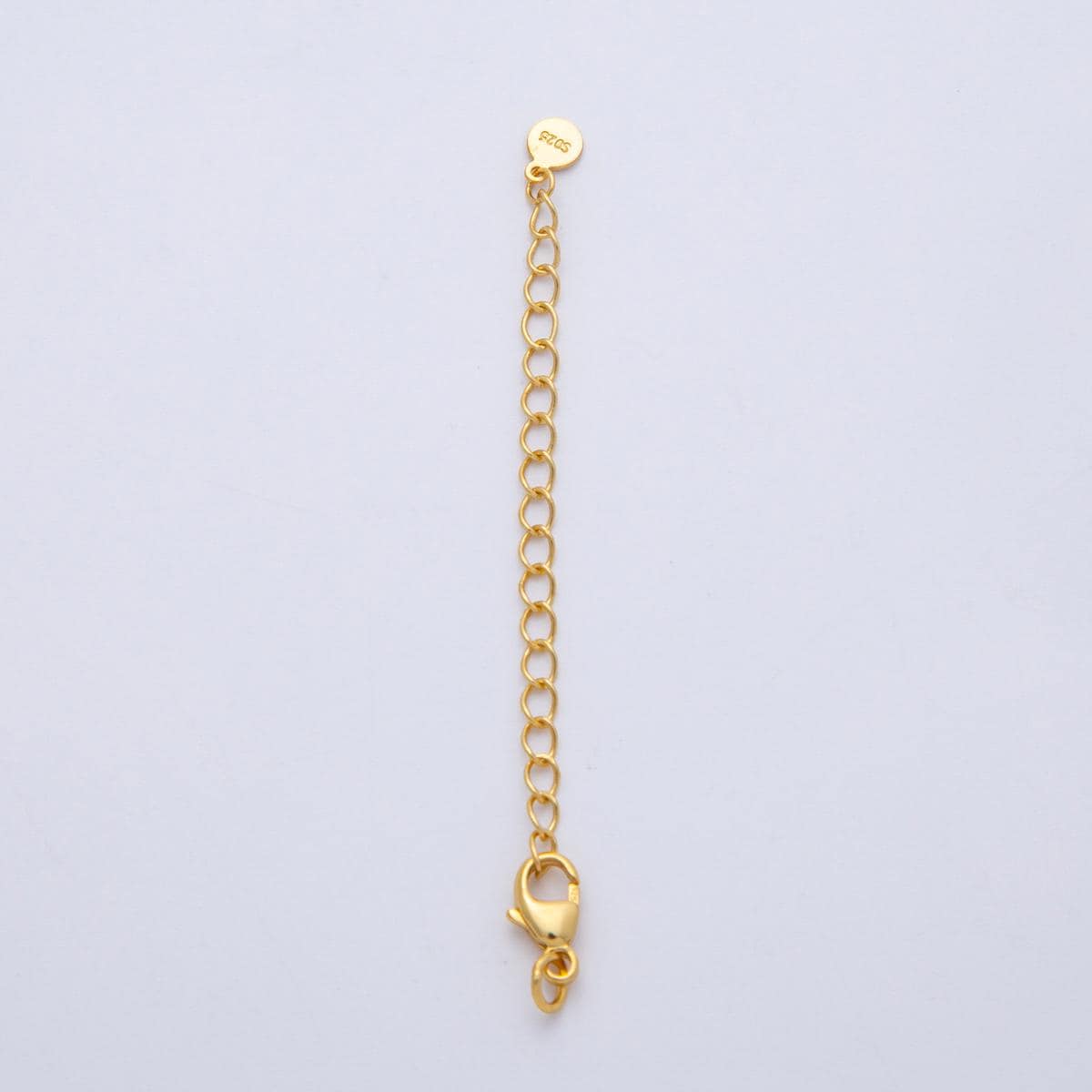 18k Sterling Silver S925 Gold Chain Extender with Lobster Clasp DIY Jewelry Supply Finding for custom Necklace or Bracelet | SL-713