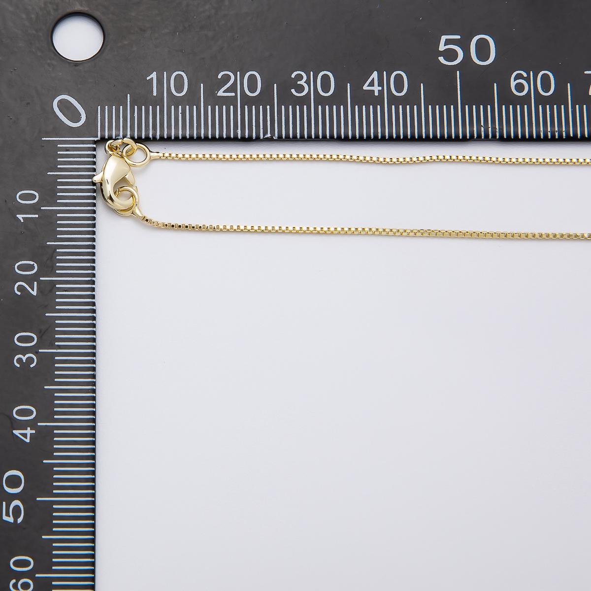 14K Gold Filled Fine Minimalist Box Chain 19.7 Inch Necklace | WA-4273
