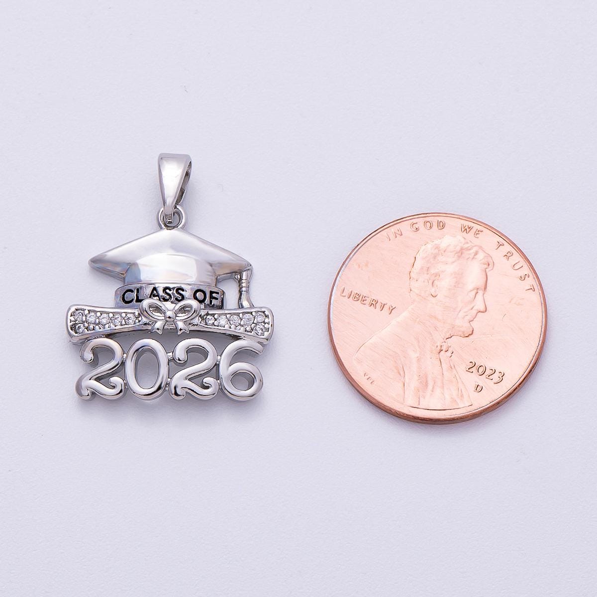 16k Gold Filled 18mm Dainty 2026 Graduation Charm Cap and Diploma Necklace Senior Jewelry Gift Personalized Keepsake for Her | CHARMS-00487