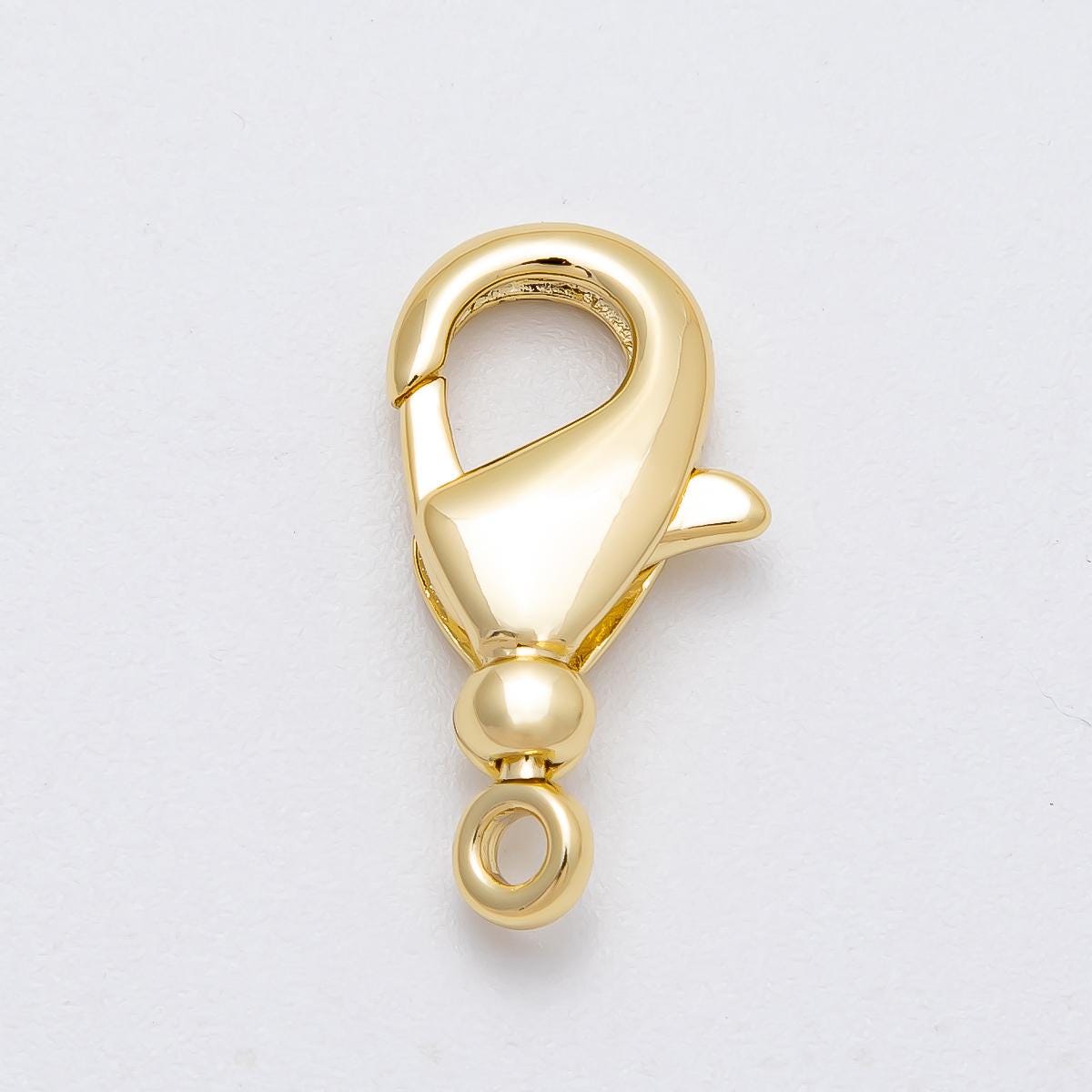 16K Gold Filled 21mm Minimalist Lobster Claw Clasps Findings in Gold & Silver High Polished DIY Jewelry Making Supplies | Findings-00142