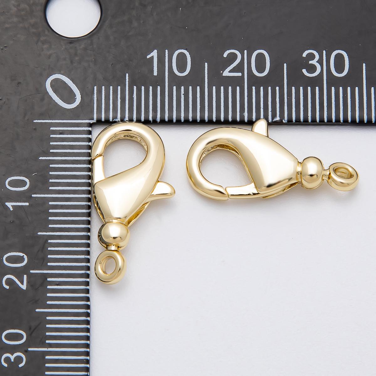 16K Gold Filled 21mm Minimalist Lobster Claw Clasps Findings in Gold & Silver High Polished DIY Jewelry Making Supplies | Findings-00142