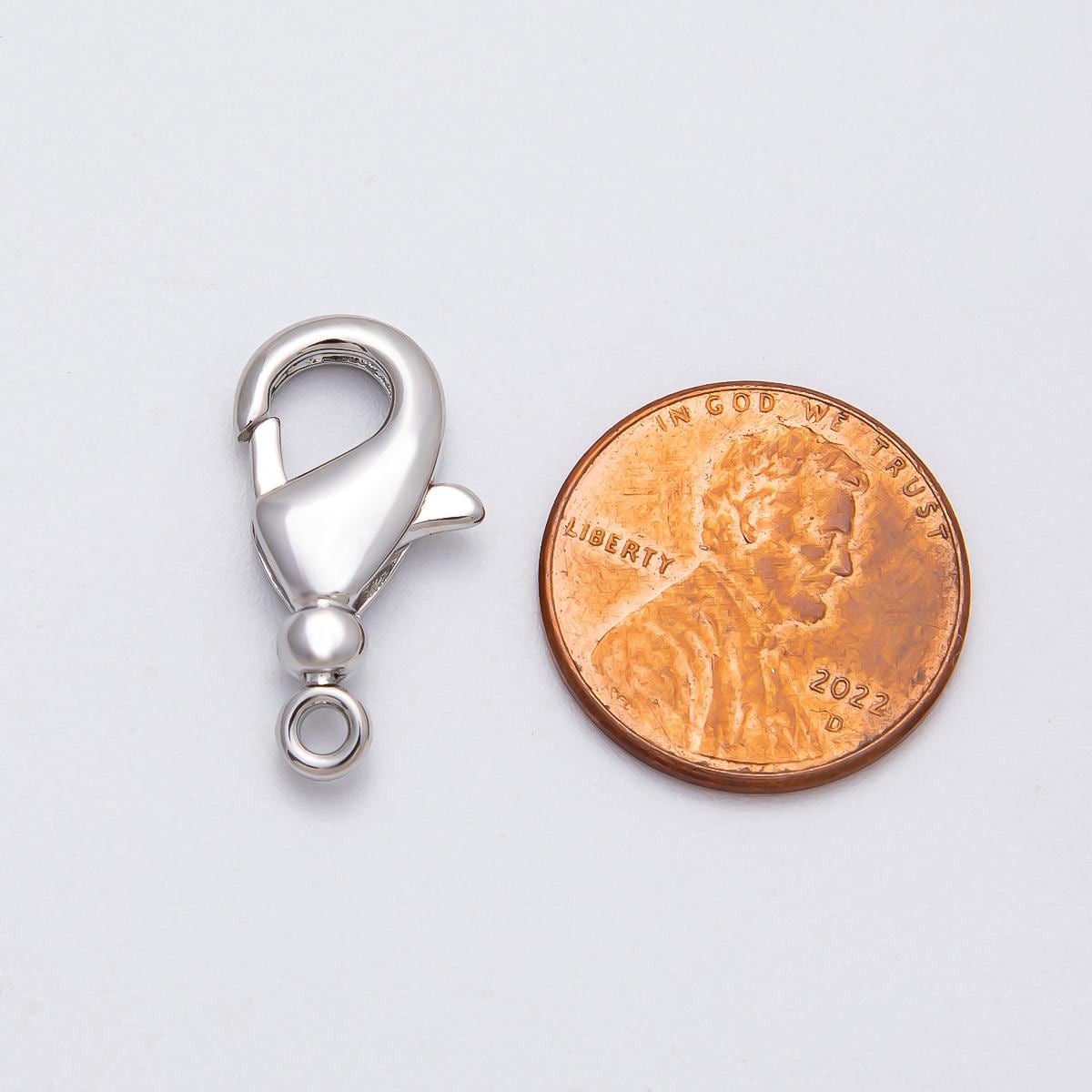 16K Gold Filled 21mm Minimalist Lobster Claw Clasps Findings in Gold & Silver High Polished DIY Jewelry Making Supplies | Findings-00142