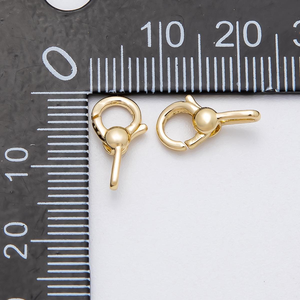 16K Gold Filled 13.5mm Round Lobster Claw Clasps Findings in Gold & Silver Modern Chunky Connector Charm Holder DIY Supply | Findings-00150