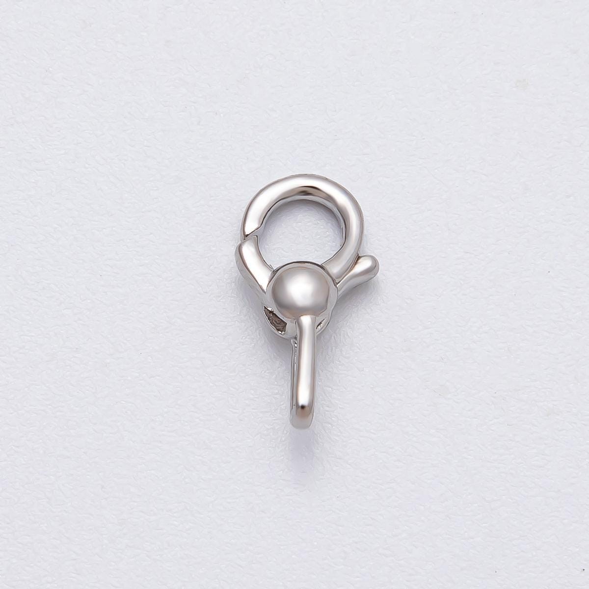 16K Gold Filled 13.5mm Round Lobster Claw Clasps Findings in Gold & Silver Modern Chunky Connector Charm Holder DIY Supply | Findings-00150