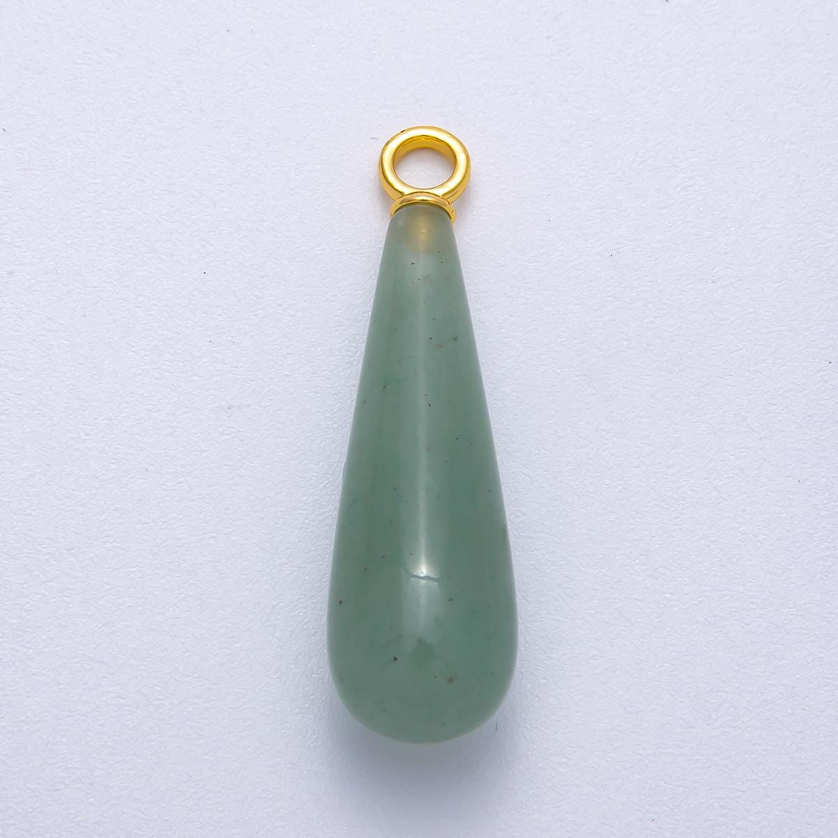 18K Gold Filled 37mm Multicolor Natural Gemstone Long Teardrop Pendant DIY Jewelry Healing Crystal Drops Boho Necklace Supply | Charms-00522
