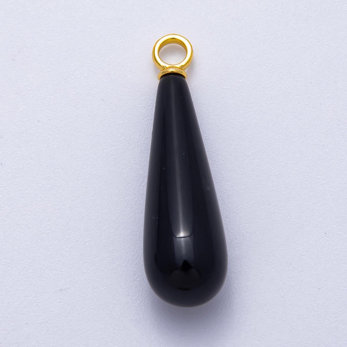 18K Gold Filled 37mm Multicolor Natural Gemstone Long Teardrop Pendant DIY Jewelry Healing Crystal Drops Boho Necklace Supply | Charms-00522