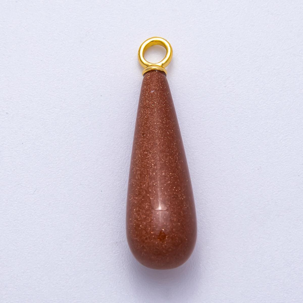 18K Gold Filled 37mm Multicolor Natural Gemstone Long Teardrop Pendant DIY Jewelry Healing Crystal Drops Boho Necklace Supply | Charms-00522