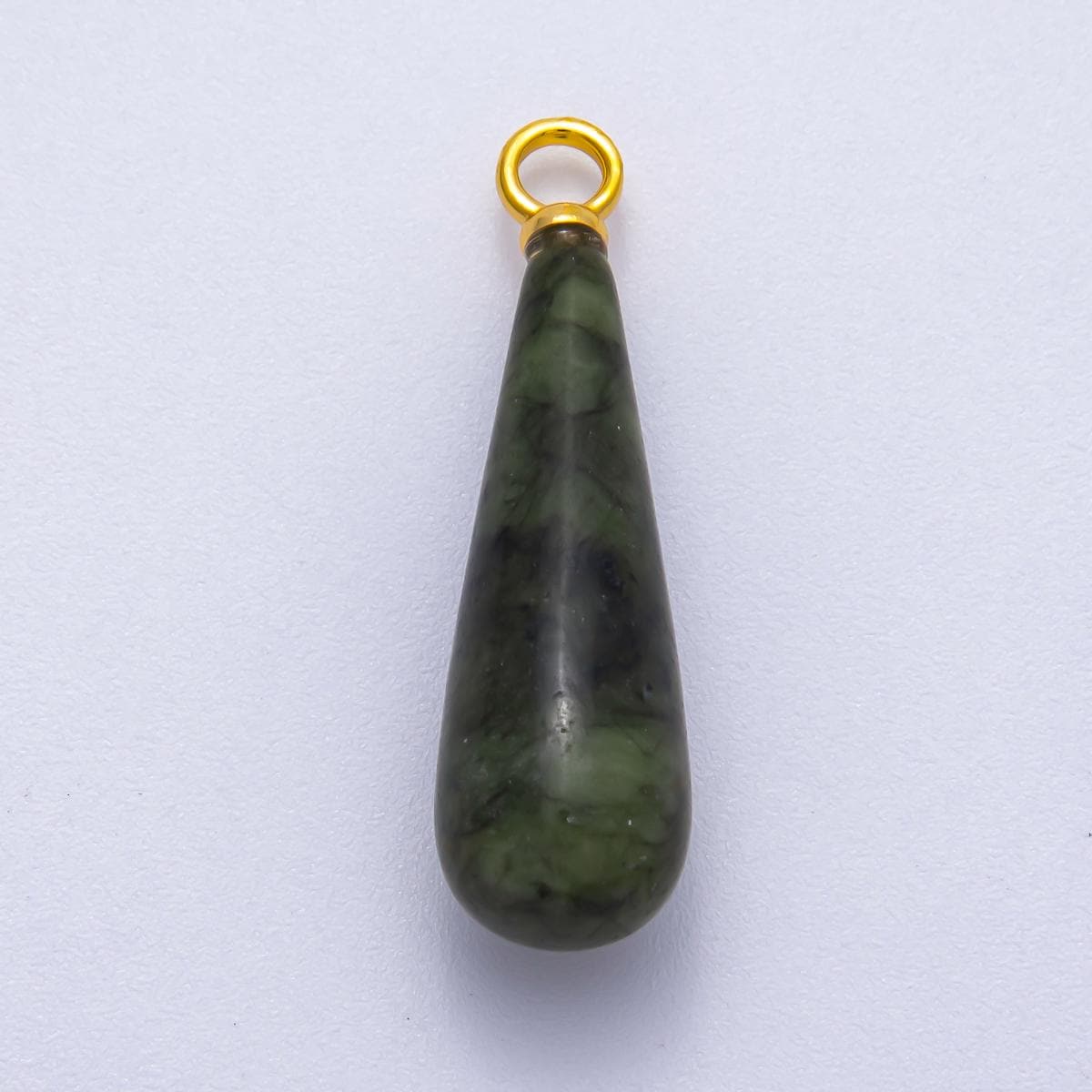 18K Gold Filled 37mm Multicolor Natural Gemstone Long Teardrop Pendant DIY Jewelry Healing Crystal Drops Boho Necklace Supply | Charms-00522