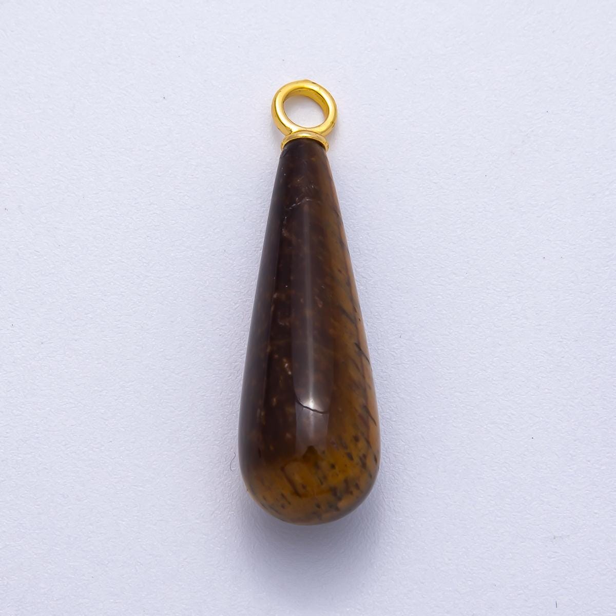18K Gold Filled 37mm Multicolor Natural Gemstone Long Teardrop Pendant DIY Jewelry Healing Crystal Drops Boho Necklace Supply | Charms-00522