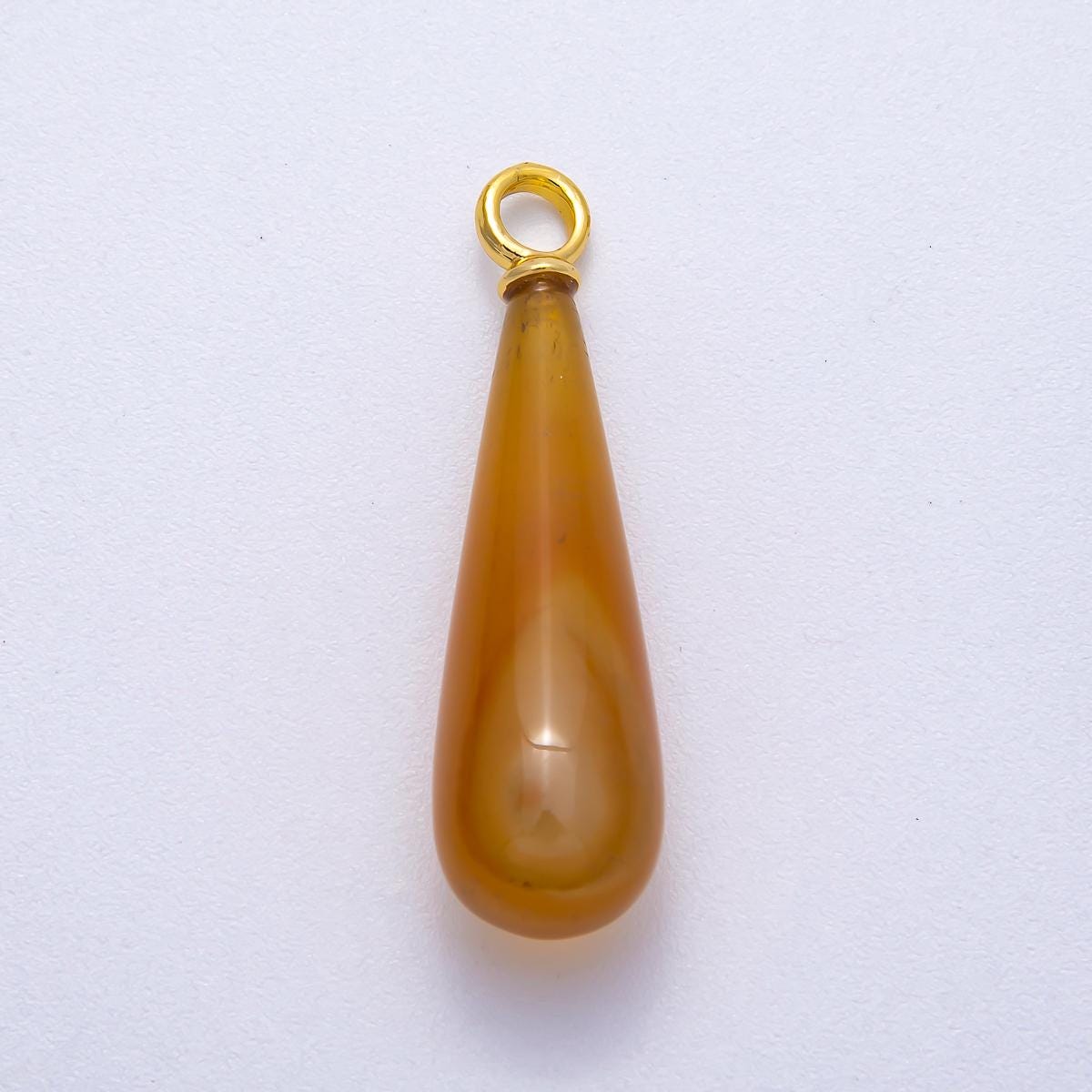 18K Gold Filled 37mm Multicolor Natural Gemstone Long Teardrop Pendant DIY Jewelry Healing Crystal Drops Boho Necklace Supply | Charms-00522
