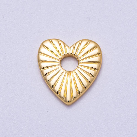 16K Gold Filled 13mm Sunburst Love Heart Spacer Mini Beads Dainty Love Jewelry Making Supplies for Necklace and Bracelets | BEADS-00236
