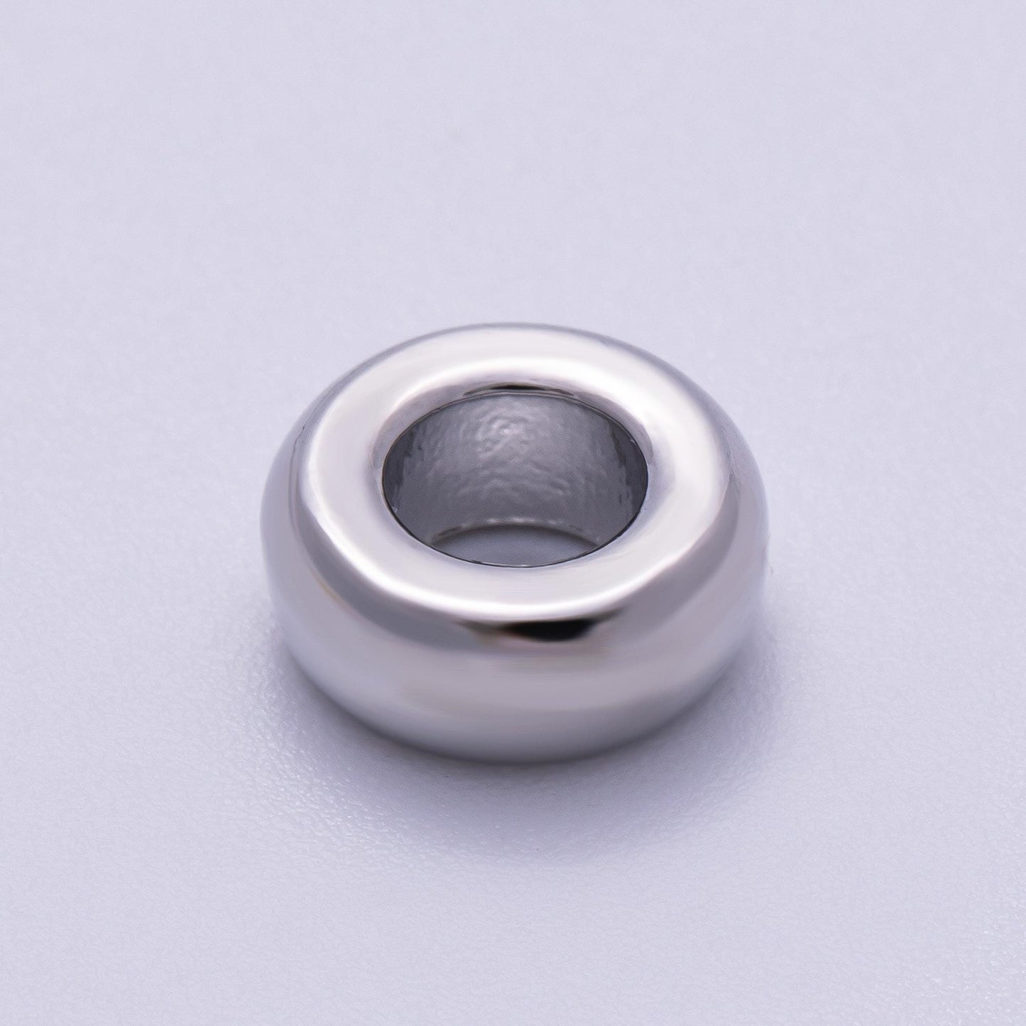 16K Gold Filled 10mm Minimalist Round Geometric Spacer Rondelle in Gold & Silver DIY Jewelry Supply Finding for Necklace | Beads-00237