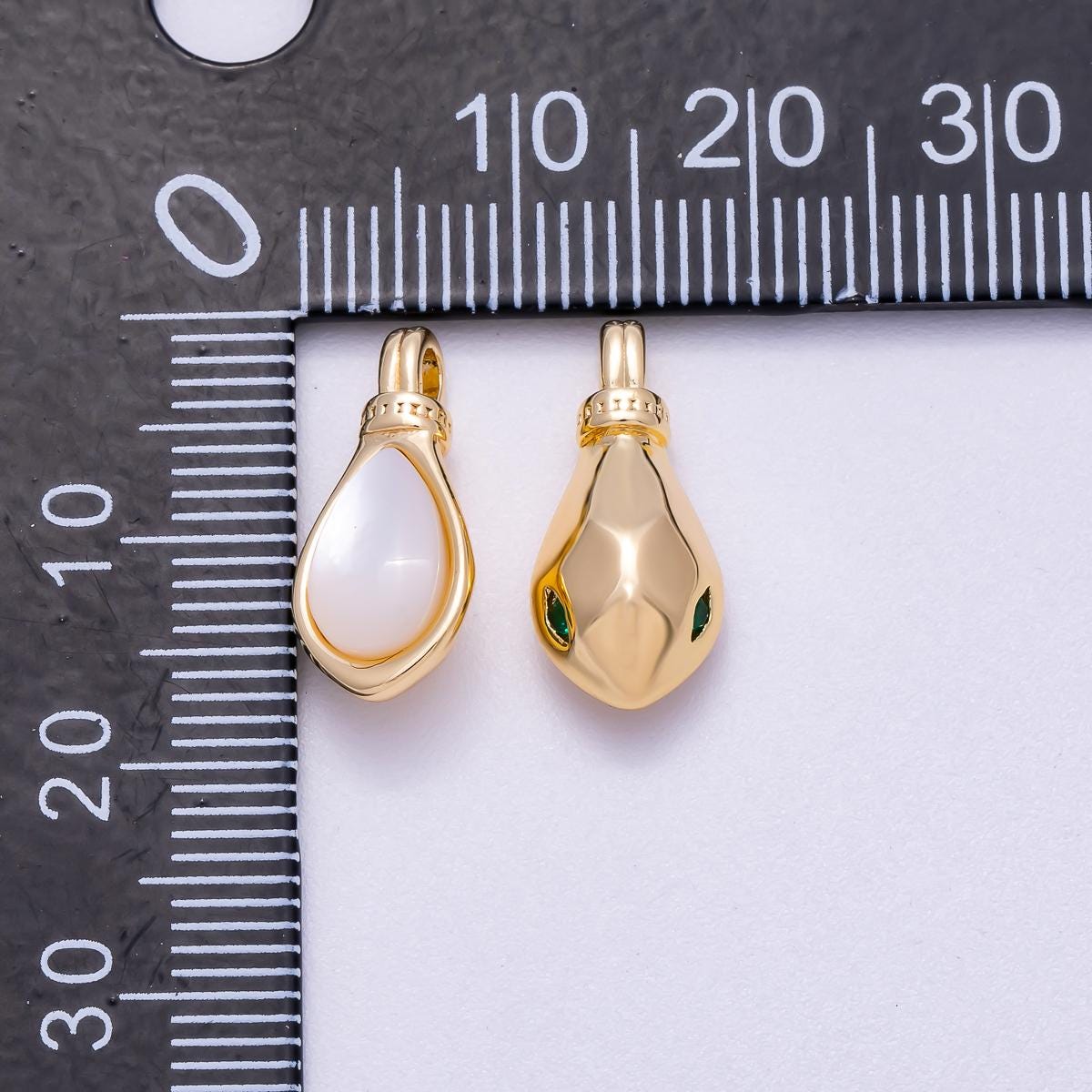 Dainty Tear Drop 18k Gold Filled Pearl Pendant Charm Minimalist Style for Necklace Jewelry Supply Charms-00638