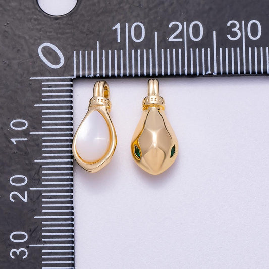 Dainty Tear Drop 18k Gold Filled Pearl Pendant Charm Minimalist Style for Necklace Jewelry Supply Charms-00638