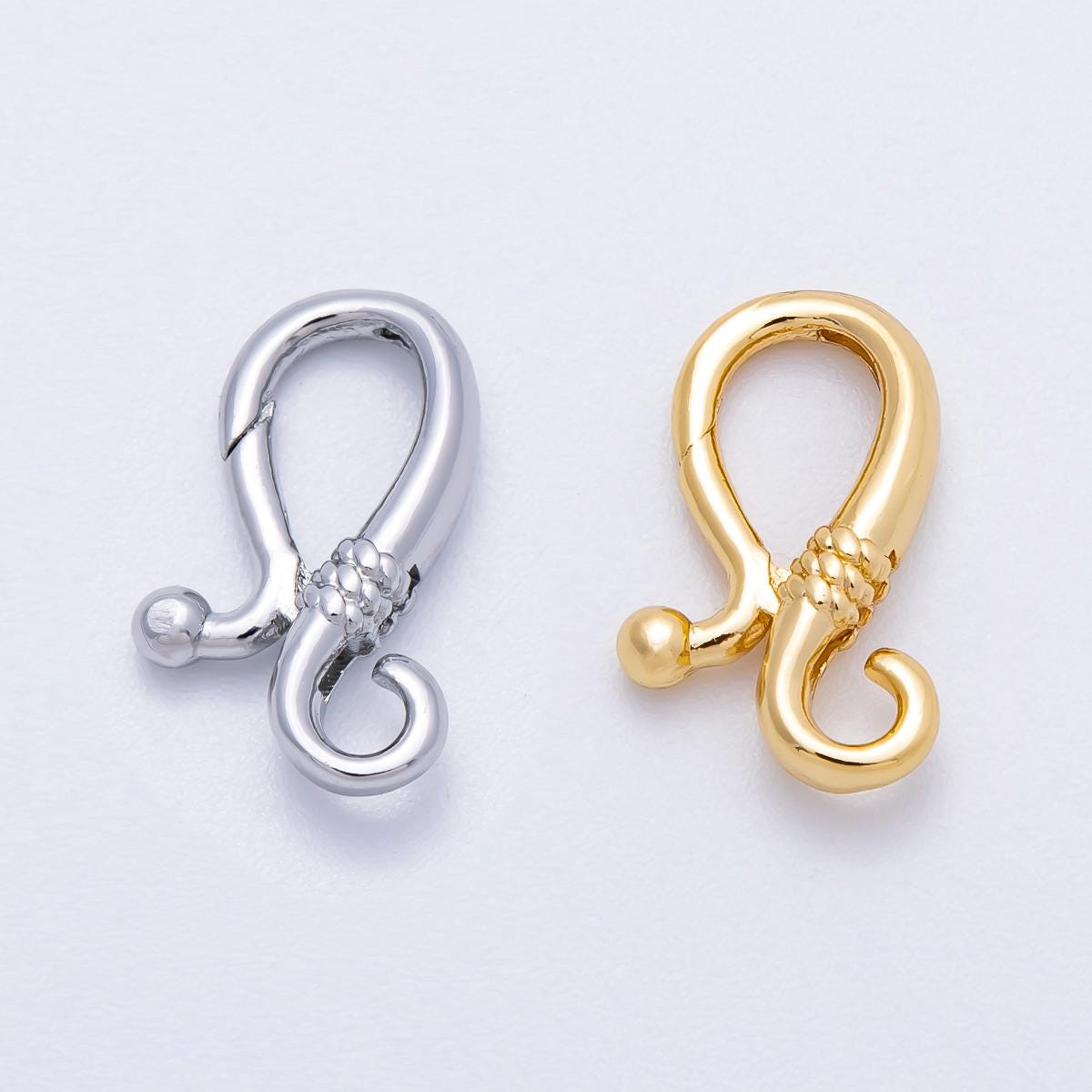 14k gold filled 16.55mm curved tied s-hook clasps closure jewelry supply FINDINGS-161