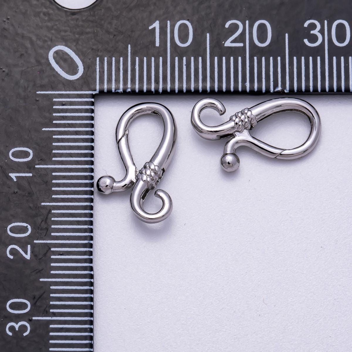 14k gold filled 16.55mm curved tied s-hook clasps closure jewelry supply FINDINGS-161