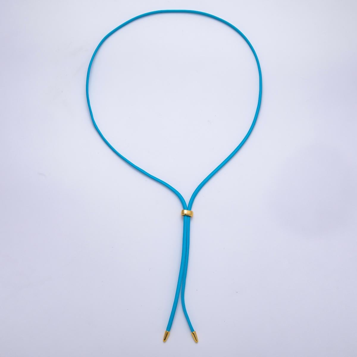 Dainty 2.5mm Leather Bolo Slide Adjustable 26 Inch Lariat Necklace | WA-04338 ~ WA-04343