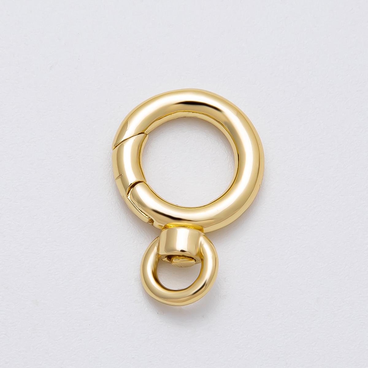 Dainty Clasp wholesale swivel push spring ring 16k gold Filled for Bag Charm Jewelry Making Supply Findings-00140