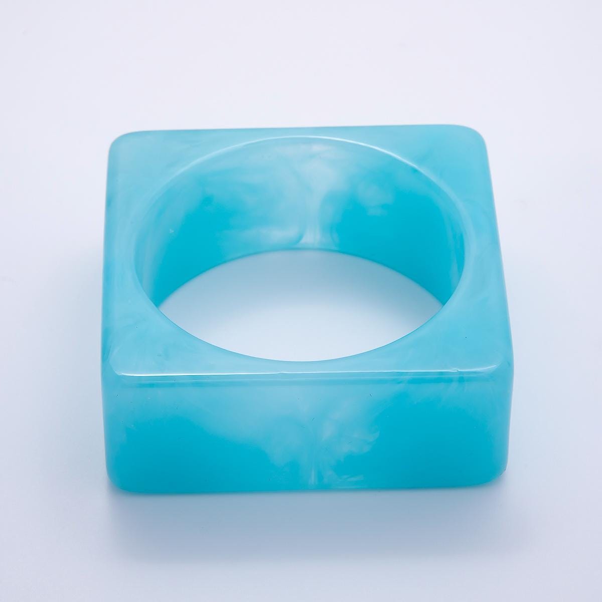 Chunky Square Resin Cuff Bracelet, Wide Acrylic Bangle Tortoiseshell Bracelet WA-4375