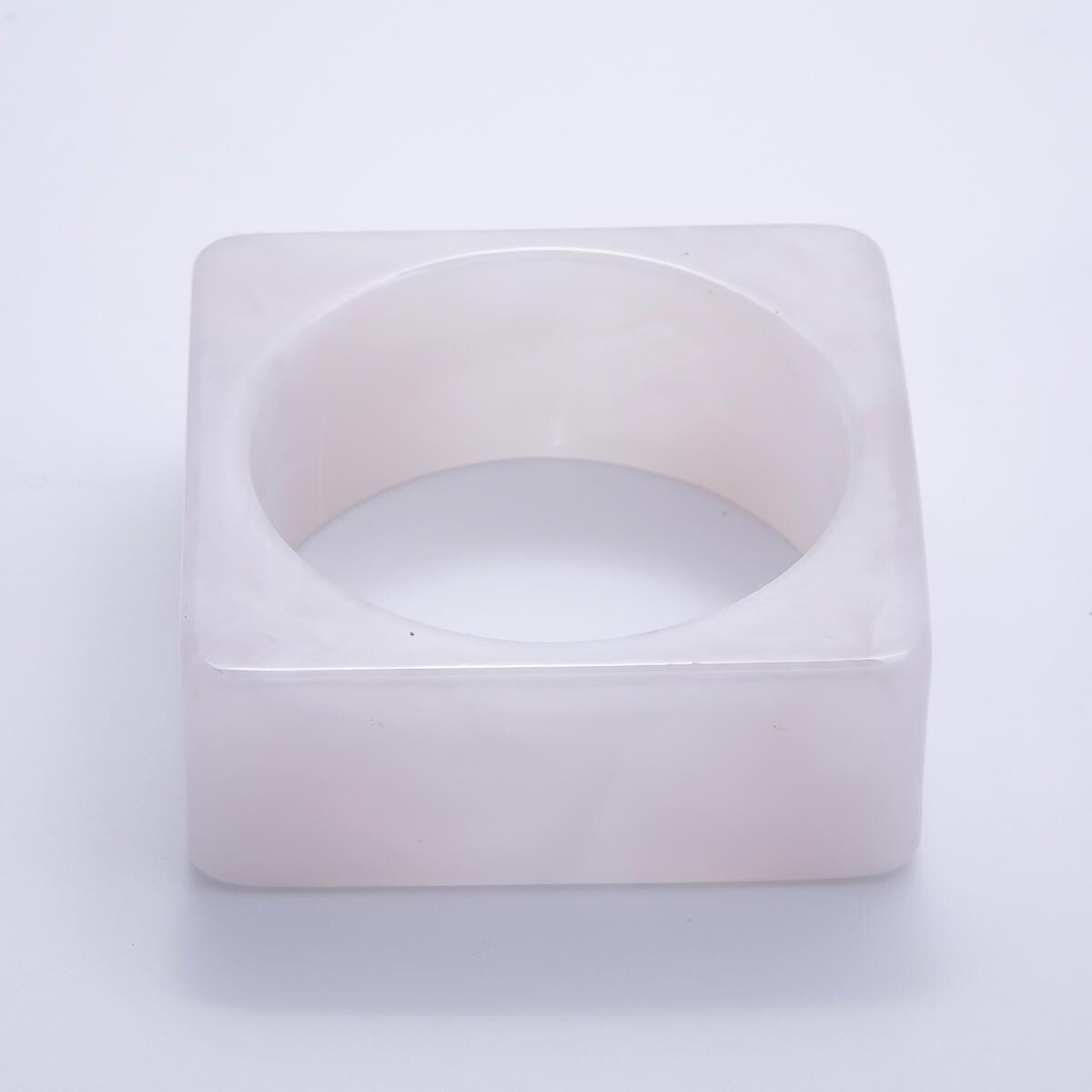 Chunky Square Resin Cuff Bracelet, Wide Acrylic Bangle Tortoiseshell Bracelet WA-4375